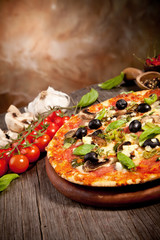 Delicious fresh pizza
