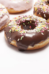 複数のドーナツのアップ