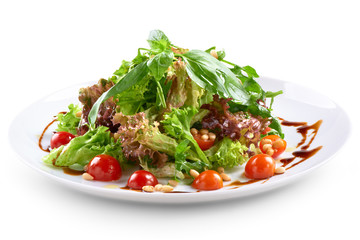 salad with cherry and pine nuts