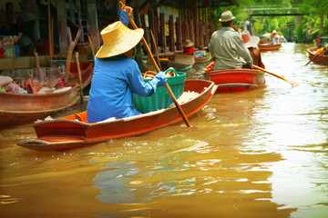 Obraz premium Floating market