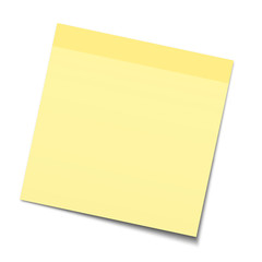 Yellow Stick Note on white background