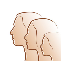 Familie i(Vater, Mutter, Kind) - Logo