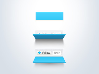 social media follow button and counter
