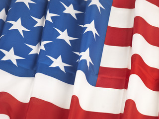 Bandera de Estados Unidos. Vista superior y de cerca