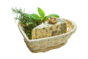 Dor blue cheese with herbs, nuts and honey