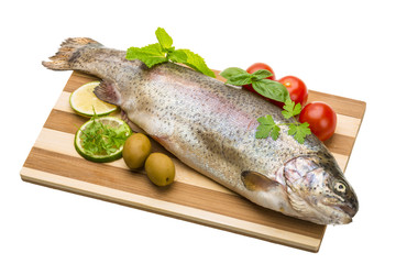 Fresh raw rainbow trout