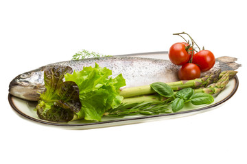 Fresh raw rainbow trout