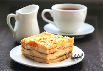 Piece of Napoleon cake