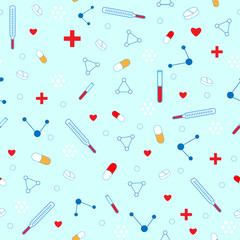 medicine seamless pattern