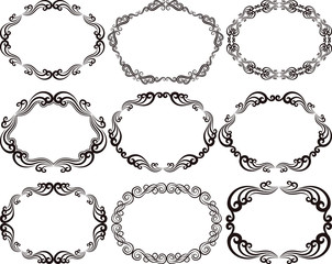 set of frames oval
