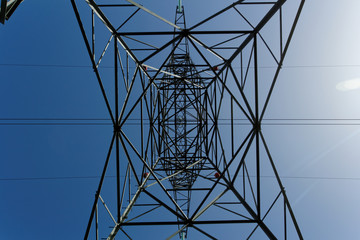 Detail of electricity pylon