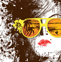Femmes en lunettes de soleil