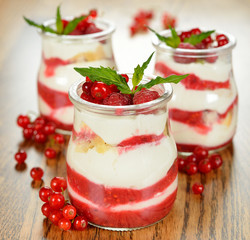 Dessert with berries