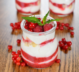 Dessert with berries