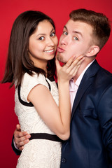 man and woman looking for tenderness