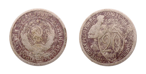 Soviet coin at twenty cents