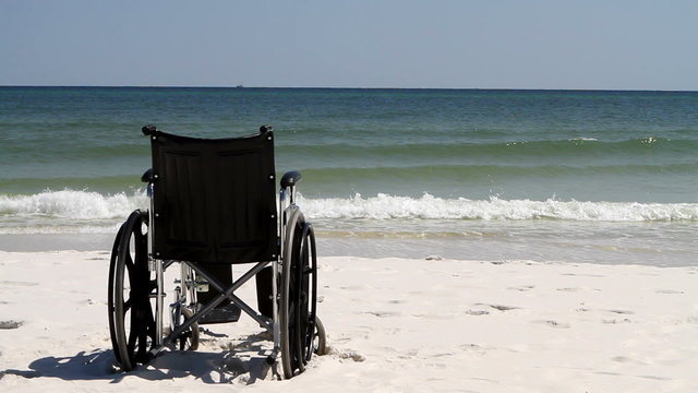 Empty Wheelchair Beach