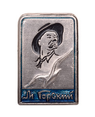 Obraz premium Soviet badge with Maxim Gorky
