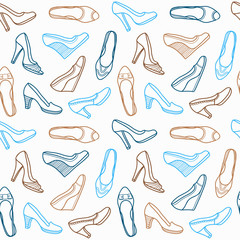Seamless pattern with shoes