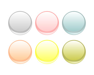 Colorful vector web button set isolated on white background