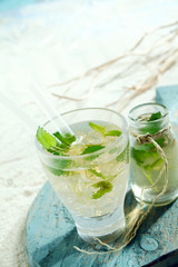 Ice cold mojito cocktail