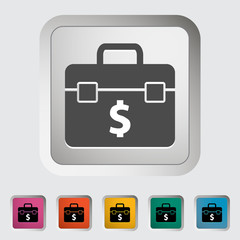 Obraz premium Briefcase single icon.
