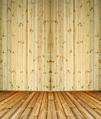 Abstract wooden room