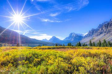 Obraz premium Bow lake autumn colors