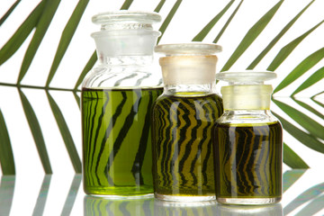 Medicine bottles isolated on white