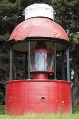 Fototapeta na wymiar Red lighthouse in Puerto Montt