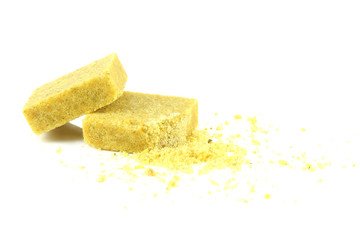 Bouillon cubes, isolated on white