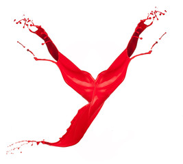 Red Liquid alphabet letter Y