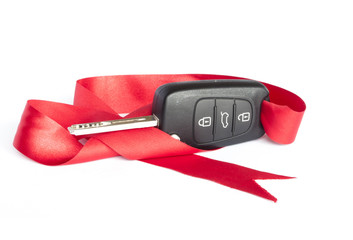 Gift key concept with red Bow and space for text - 53270881