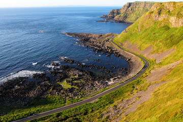 Giant's Causeway cliffs and seascape