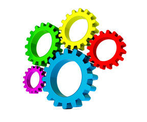 3D colorful gears