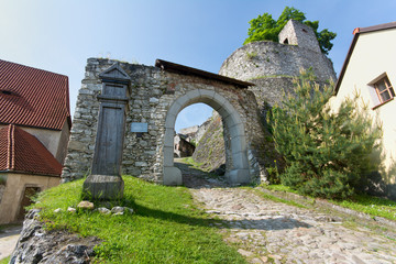 Fototapeta na wymiar Castle Rabi - entry Gate