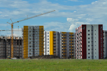 Colorful new flat of blocks