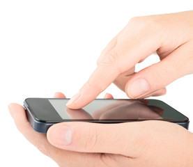 Smart phone in the hands