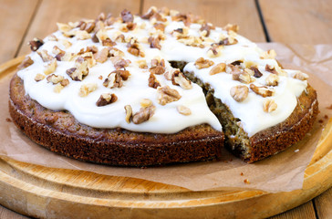 Carrot and courgette cake