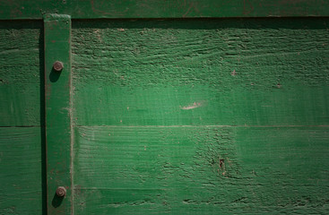 Background of green planks