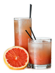Ruby red grape fruit juice