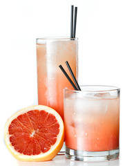 Ruby red grape fruit juice