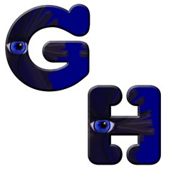 ABC Melobold blau mit Auge exclusiv Freisteller 3D