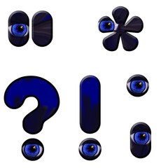 ABC Melobold blau mit Auge exclusiv Freisteller 3D