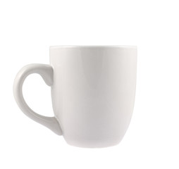 White ceramic cup isolated