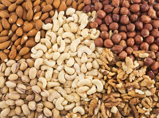 Nut mix background