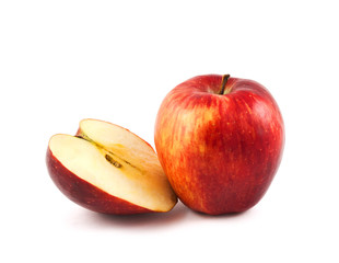 Ripe red apple isolated
