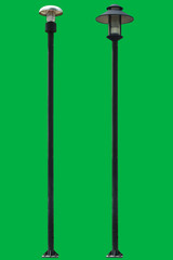 Lamp posts isolated on white background