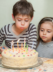 Children at birthday party