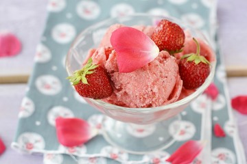 strawberry ice cream.